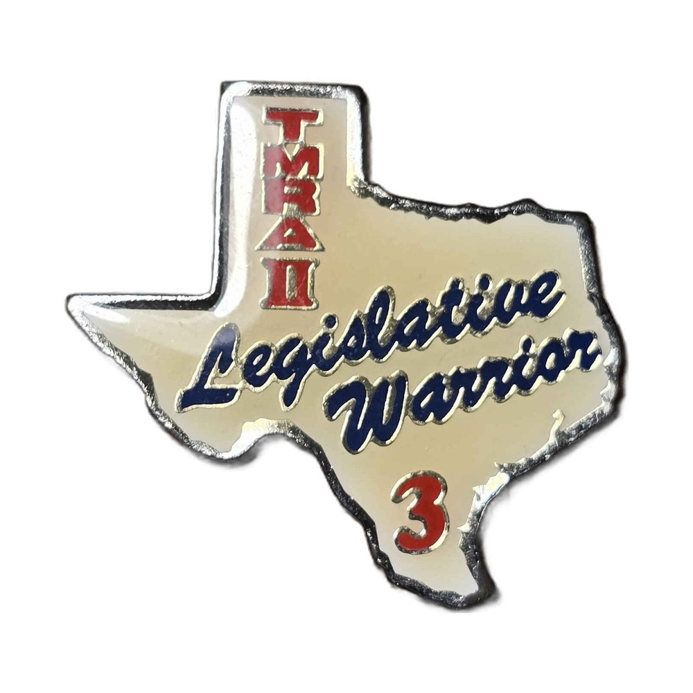 Texas Legislative Warrior Advocacy Organization Backpack Lapel Vest Hat Pin H21